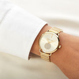 Buy Shop Michael Kors Portia Gold Dial Gold Steel Strap Watch for Women - MK3639 USA Online