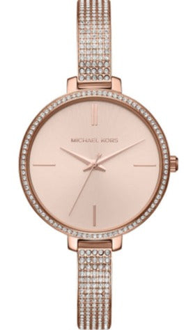 Buy Shop Michael Kors Jaryn Quartz Rose Gold Dial Rose Gold Steel Strap Watch For Women - MK3785 USA Online