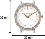Buy Shop Michael Kors Cinthia Mother of Pearl Dial Two Tone Steel Strap Watch For Women - MK3831 USA Online