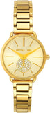Buy Shop Michael Kors Portia Quartz Gold Dial Gold Steel Strap Watch For Women - MK3838 USA Online