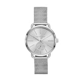 Buy Shop Michael Kors Portia Silver Dial Silver Mesh Bracelet Watch for Women - MK3843 USA Online