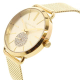 Buy Shop Michael Kors Portia Gold Dial Gold Mesh Bracelet Watch for Women - MK3844 USA Online