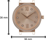 Buy Shop Michael Kors Sofie Quartz Rose Gold Dial Rose Gold Steel Strap Watch For Women - MK3882 USA Online