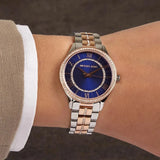 Buy Shop Michael Kors Lauryn Quartz Blue Dial Two Tone Steel Strap Watch For Women - MK3929 USA Online