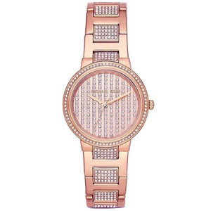 Buy Shop Michael Kors Gabbi Rose Gold Dial Rose Gold Steel Strap Watch For Women - MK3986 USA Online