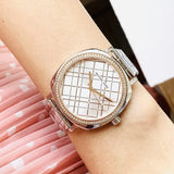 Buy Shop Michael Kors Nia Quartz Silver Dial Silver Steel Strap Watch For Women - MK3988 USA Online