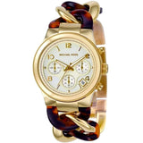 Buy Shop Michael Kors Runway Gold Dial Two Tone Steel Strap Watch for Women - MK4222 USA Online