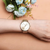 Buy Shop Michael Kors Pyper Quartz Gold Dial Gold Mesh Strap Watch For Women - MK4339 USA Online