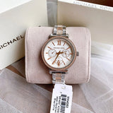 Buy Shop Michael Kors Sofie Chronograph White Dial Two Tone Steel Strap Watch For Women - MK4353 USA Online