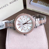 Buy Shop Michael Kors Sofie Chronograph White Dial Two Tone Steel Strap Watch For Women - MK4353 USA Online