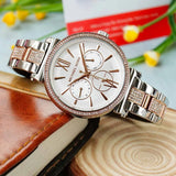 Buy Shop Michael Kors Sofie Chronograph White Dial Two Tone Steel Strap Watch For Women - MK4353 USA Online