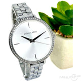Buy Shop Michael Kors Charley Quartz Silver Dial Silver Steel Strap Watch for Women - MK4398 USA Online