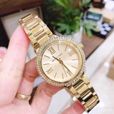 Buy Shop Michael Kors Taryn Quartz Gold Dial Gold Steel Strap Watch For Women - MK4459 USA Online