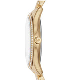 Buy Shop Michael Kors Lauryn Quartz Mother of Pearl Gold Dial Gold Steel Strap Watch For Women - MK4490 USA Online