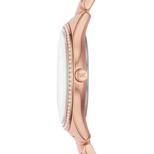 Buy Shop Michael Kors Lauryn Mother of Pearl Dial Rose Gold Dial Rose Gold Steel Strap Watch For Women - MK4491 USA Online