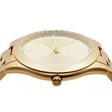 Buy Shop Michael Kors Slim Runway Quartz Gold Dial Gold Steel Strap Watch For Women - MK4501 USA Online