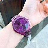 Buy Shop Michael Kors Slim Runway Quartz Purple Dial Purple Steel Strap Watch For Women - MK4507 USA Online