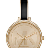 Buy Shop Michael Kors Jaryn Quartz Gold Dial Black Steel Strap Watch For Women - MK4544 USA Online