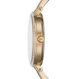 Buy Shop Michael Kors Jaryn Quartz Gold Dial Black Steel Strap Watch For Women - MK4544 USA Online