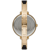 Buy Shop Michael Kors Jaryn Quartz Gold Dial Black Steel Strap Watch For Women - MK4544 USA Online