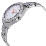 Buy Shop Michael Kors Liliane Three Hand Mother of Pearl White Dial Silver Steel Strap Watch For Women - MK4556 USA Online