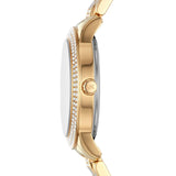 Michael Kors Tibby Three-Hand Glitz Gold Dial Gold Steel Strap Watch for Women - MK4575