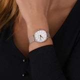 Buy Shop Michael Kors Pyper Quartz Mother of Pearl White Dial Rose Gold Mesh Strap Watch For Women - MK4588 USA Online