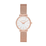 Buy Shop Michael Kors Pyper Quartz Mother of Pearl White Dial Rose Gold Mesh Strap Watch For Women - MK4588 USA Online