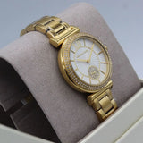 Buy Shop Michael Kors Abbey Three-Hand Analog White Dial Gold Steel Strap Watch for Women - MK4615 USA Online