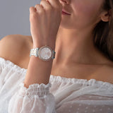 Buy Shop Michael Kors Abbey Three-Hand White Dial Two Tone Steel Strap Watch for Women - MK4616 USA Online