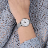 Buy Shop Michael Kors Pyper Quartz Mother of Pearl White Dial Silver Mesh Strap Watch For Women - MK4618 USA Online