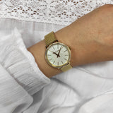 Buy Shop Michael Kors Pyper Quartz Mother of Pearl White Dial Gold Mesh Bracelet Watch For Women - MK4619 USA Online