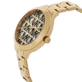 Buy Shop Michael Kors Slim Runway Crystals Gold Dial Gold Steel Strap Watch for Women - MK4659 USA Online
