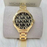 Buy Shop Michael Kors Slim Runway Crystals Gold Dial Gold Steel Strap Watch for Women - MK4659 USA Online