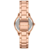 Michael Kors Tibby Multifunction Crystals Maroon Dial Rose Gold Steel Strap Watch for Women - MK4685