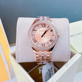 Buy Shop Michael Kors Harlowe Rose Gold Dial Rose Gold Steel Strap Watch For Women - MK4710 USA Online