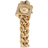 Buy Shop Michael Kors Chain Lock Pave Gold Dial Gold Steel Strap Watch For Women - MK4711 USA Online