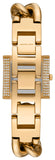 Buy Shop Michael Kors Chain Lock Pave Gold Dial Gold Steel Strap Watch For Women - MK4711 USA Online