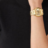 Buy Shop Michael Kors Runway Gold Dial Gold Steel Strap Watch For Women - MK4732 USA Online