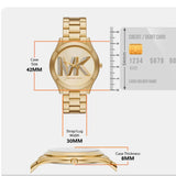 Buy Shop Michael Kors Runway Gold Dial Gold Steel Strap Watch For Women - MK4732 USA Online