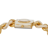 Buy Shop Michael Kors Chain Lock Analog Crystals Silver Dial Gold Steel Strap Watch for Women - MK4809 USA Online