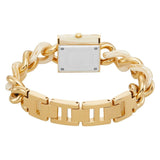 Buy Shop Michael Kors Chain Lock Analog Crystals Silver Dial Gold Steel Strap Watch for Women - MK4809 USA Online