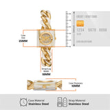 Buy Shop Michael Kors Chain Lock Analog Crystals Silver Dial Gold Steel Strap Watch for Women - MK4809 USA Online