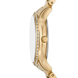Buy Shop Michael Kors Sage Analog White Dial Gold Steel Strap Watch for Women - MK4822 USA Online