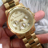 Buy Shop Michael Kors Runway Gold Dial Gold Stainless Steel Strap Watch for Women - MK5055 USA Online