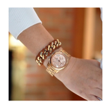 Buy Shop Michael Kors Runway Rose Gold Dial Rose Gold Steel Strap Watch for Women - MK5128 USA Online