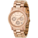 Buy Shop Michael Kors Runway Rose Gold Dial Rose Gold Steel Strap Watch for Women - MK5128 USA Online