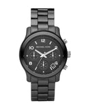 Buy Shop Michael Kors Runway Black Ceramic Dial Black Steel Strap Watch for Women - MK5162 USA Online