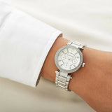 Buy Shop Michael Kors Parker Silver Dial Silver Steel Strap Watch for Women - MK5353 USA Online