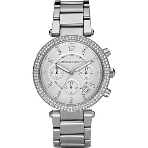Buy Shop Michael Kors Parker Silver Dial Silver Steel Strap Watch for Women - MK5353 USA Online